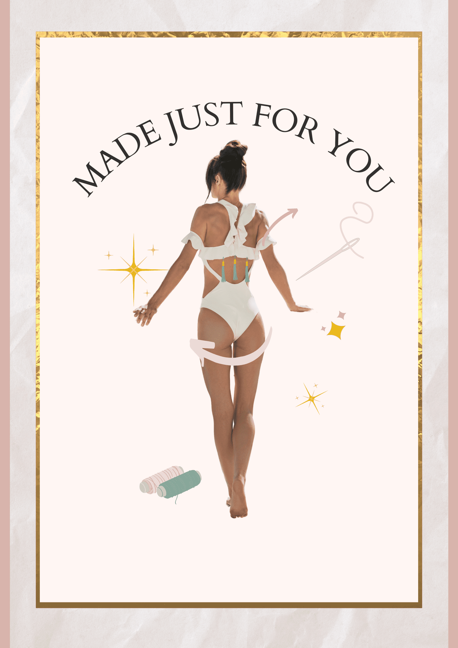 Custom swimwear top and bras