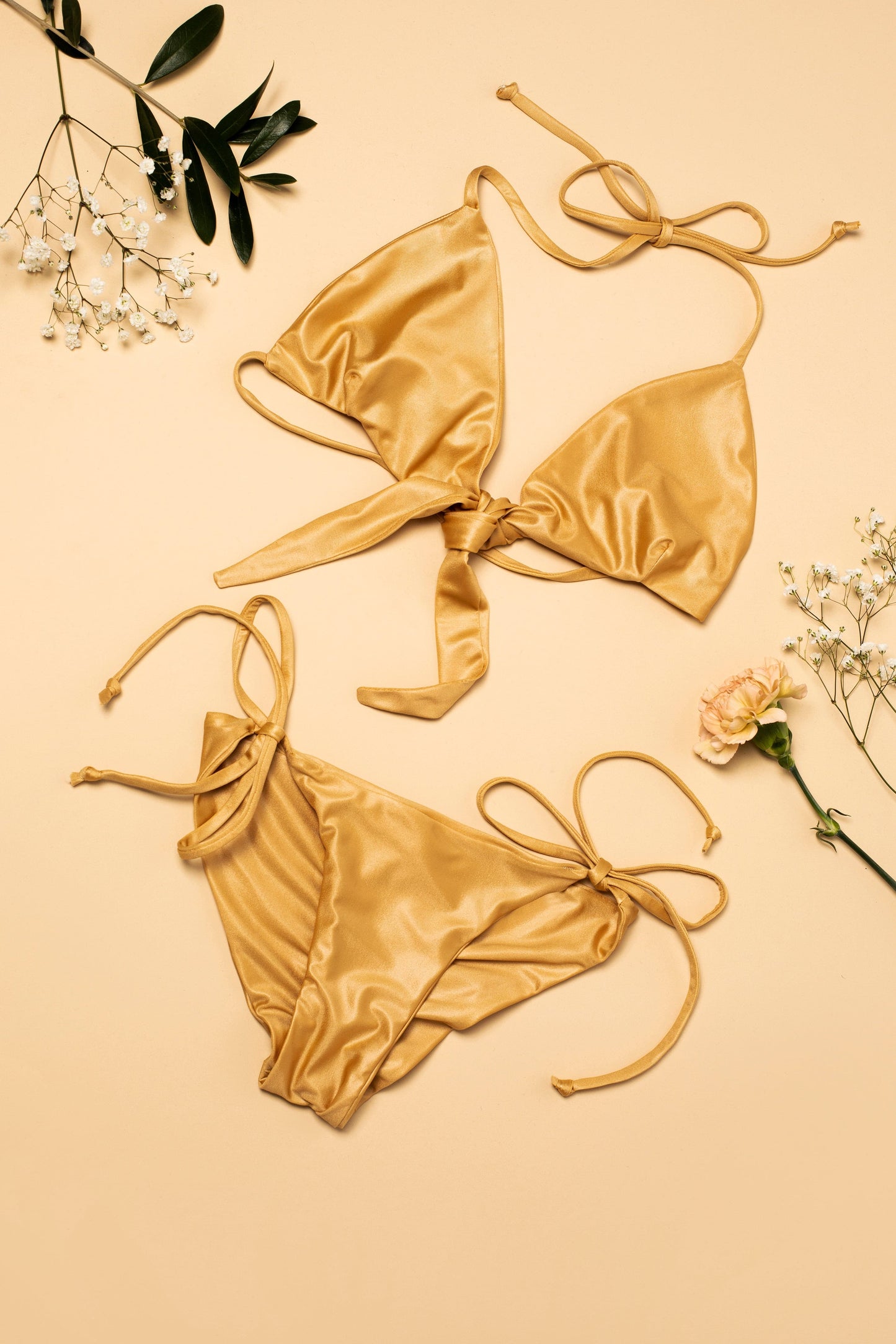 Golden Dust Top & Bottom - Rêve de Rive Swimwear