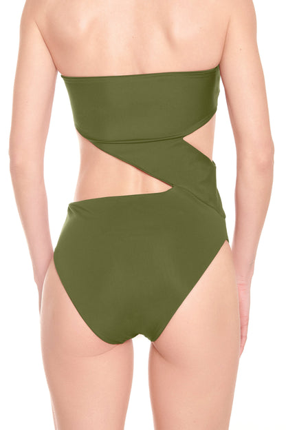 Zag Vitret Trikini - cut out bandeau swimsuit Women’s - Rêve de Rive Swimwear