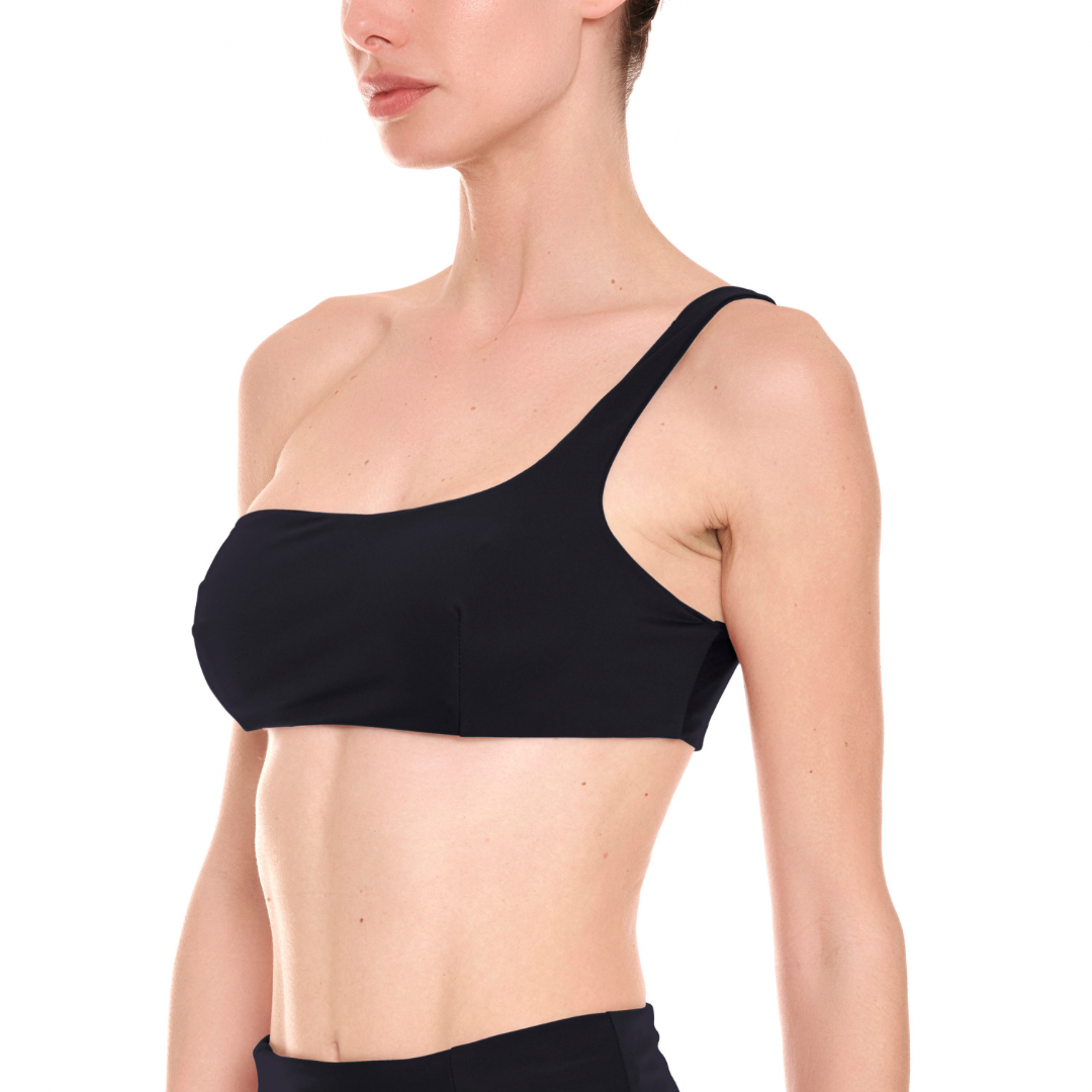 Trokut - asymmetric medium support cut out bikini top Women’s - Rêve de Rive Swimwear