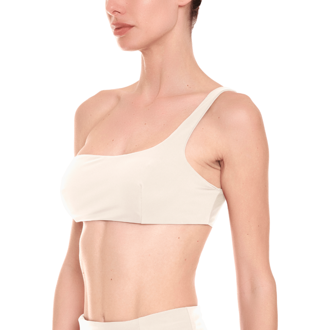 Trokut - asymmetric medium support cut out bikini top Women’s - Rêve de Rive Swimwear